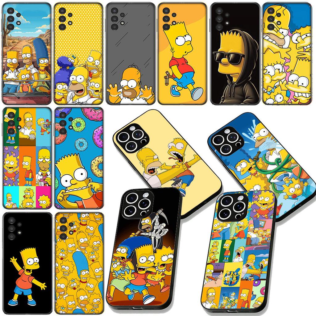The Wallpaper S-Simpsons-Anime Phone Case for Samsung Galaxy Note 20 9 10 S8 S10 Lite S9 Plus A54 A53 A21S S10E A17 Soft Cover