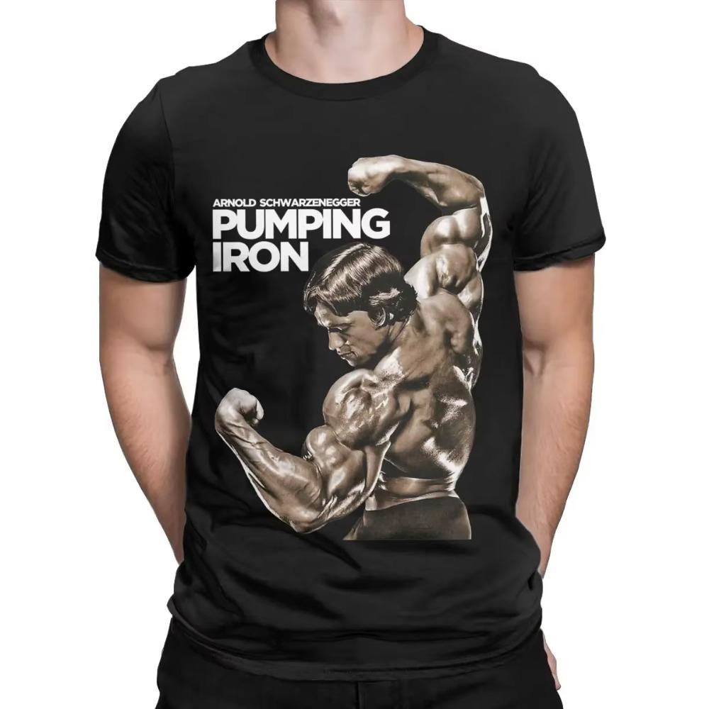 Maglietta Leisure Arnold Schwarzenegger da Uomo Girocollo Magliette di Cotone Maniche Corte Magliette Nuovi Arrivi Top
