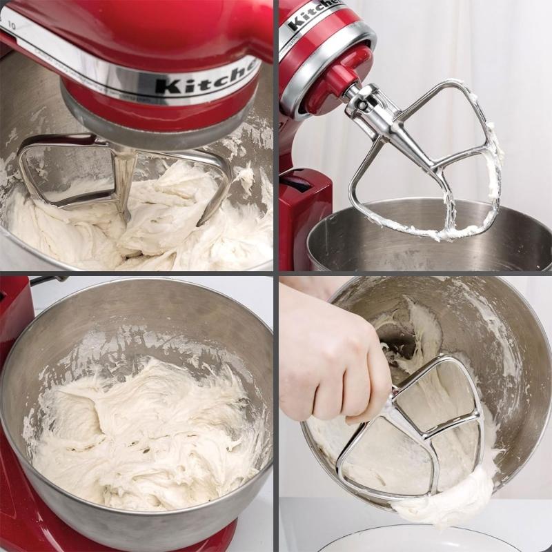 Wire Whip Flat Beater Attachment For Kitchenaid 4.5-5QT K45SS KSM75 Stand Mixer