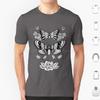 Death Moths T Shirt Big Size 100 Cotton Death Moth Roses Death Moths Moths Moth Black And White Fine Liner Detail Dot Work