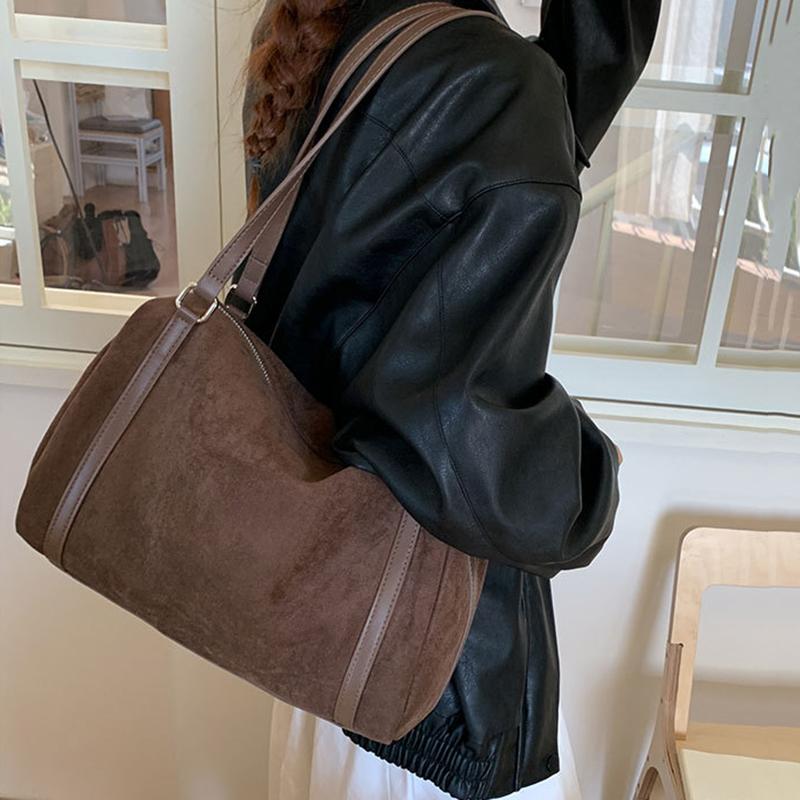 Fashion Women Shoulder Bag Faux Suede Crossbody Bags High Capacity Matte PU Leather Female Tote Handbags