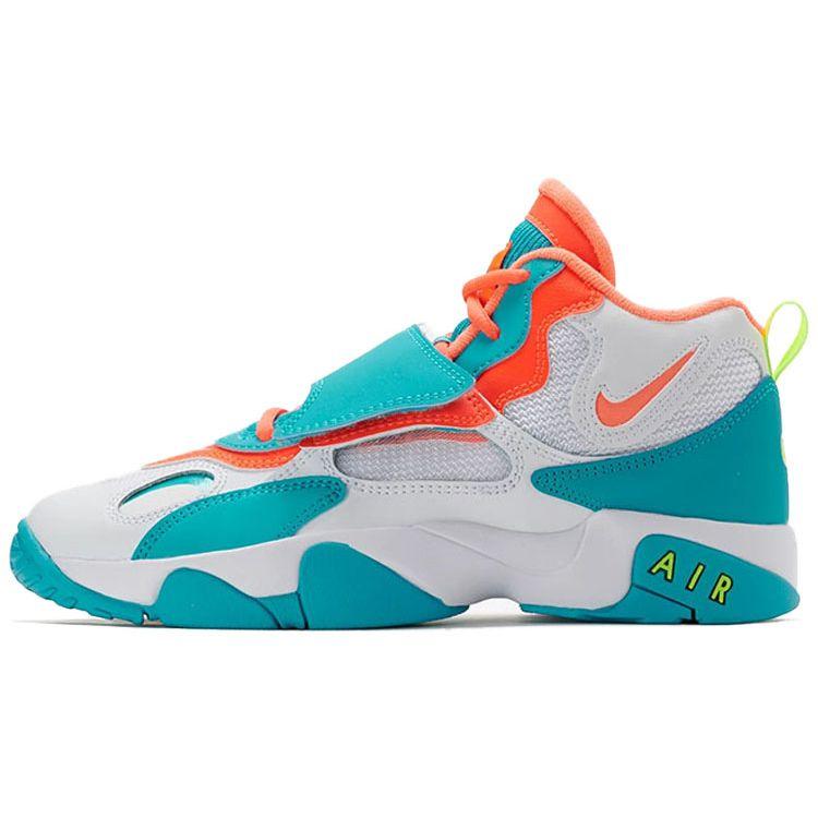 Nike Air Speed Turf GS Bright Turquoise Kids Sneakers White Bright-Mango-Total-Crimson-Bright-Turquoise BQ9632-101 36