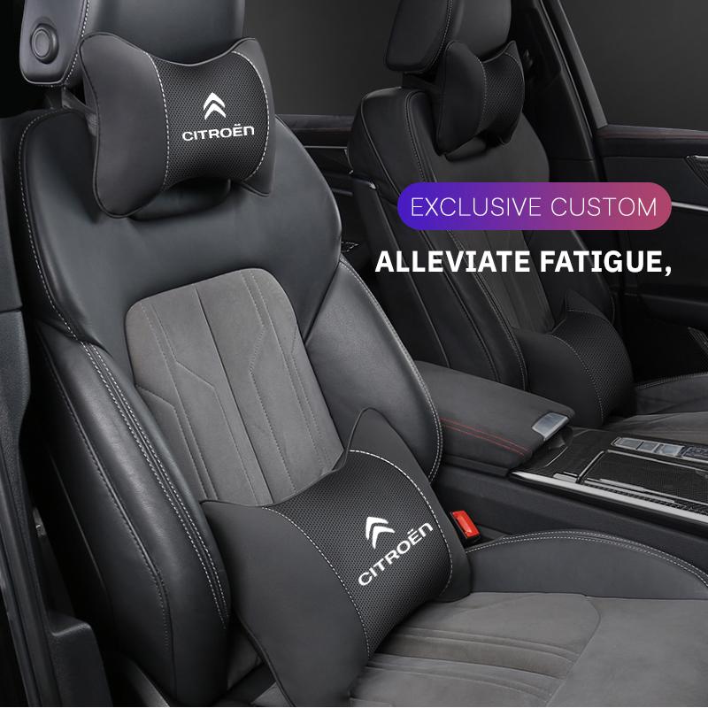 1Pcs Car Seat Headrest Auto Logo Neck Pillow For Citroen C4 C3 C2 C1 C5 DS3 Berlingo Xsara Grand Picasso Jumper Cactus Saxo