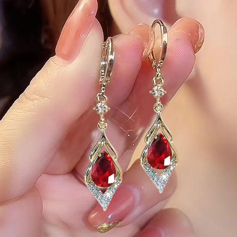 New Earrings, Opal Ear Buckles, Light Luxury Temperament, Water Drop Earrings, Premium Earrings for Women