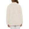 Women's Winter Coat Fleece Lined Jacket Long Sleeve Horn Button Plush Warm Coat
