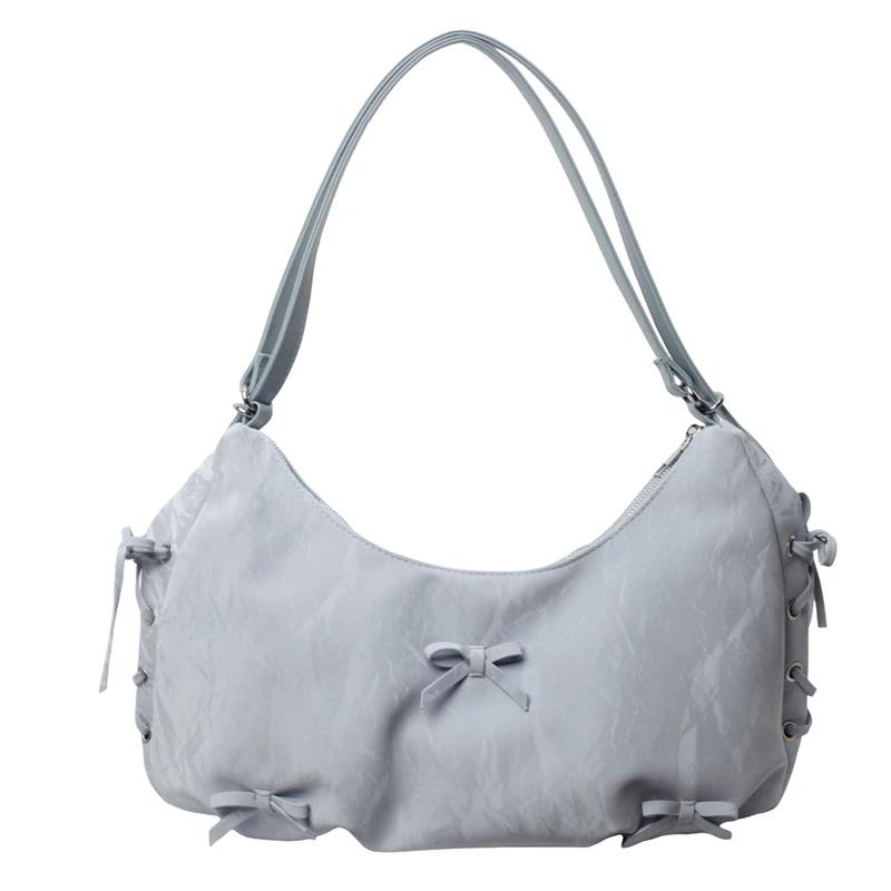 Solid Interior Compartment Casual  Bags Bow Tie Large Capacity  Hot Sale Bags for Women Zipper Pu Women's Handbags