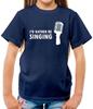 I'd Preferire Sing - Kids T-Shirt - Pop Rock Music Singer Microphone