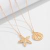 2Pcs/Set Starfish Scallop Pendant Alloy Waist Chain Summer Fashion Body Jewelry Sexy Bikini Multilayer Belly Chain for Women Accessories