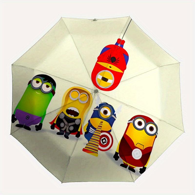 

1pc Superhero Minions Automatic Folding Umbrella with 8-Rib Compact & Lightweight Design, Self-Opening/ Closing015