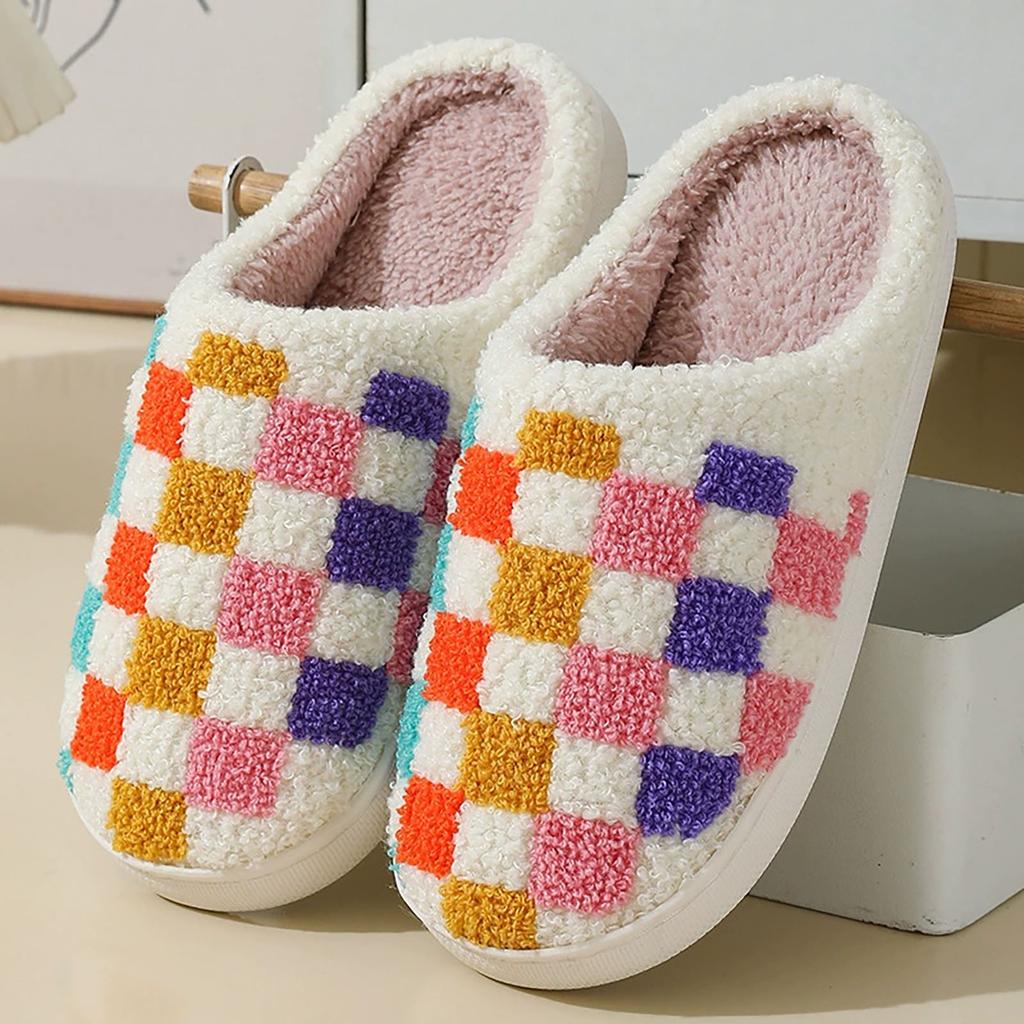 Women Home Slippers Winter Warm Home Slippers For Women Men Soft Plush Fuzzy Winter Holiday Slippers Slippers Zapatos Para Mujer