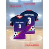Soccer Jersey For Men's T-shirts V Neck Short Sleeve Sports Uniform Tops