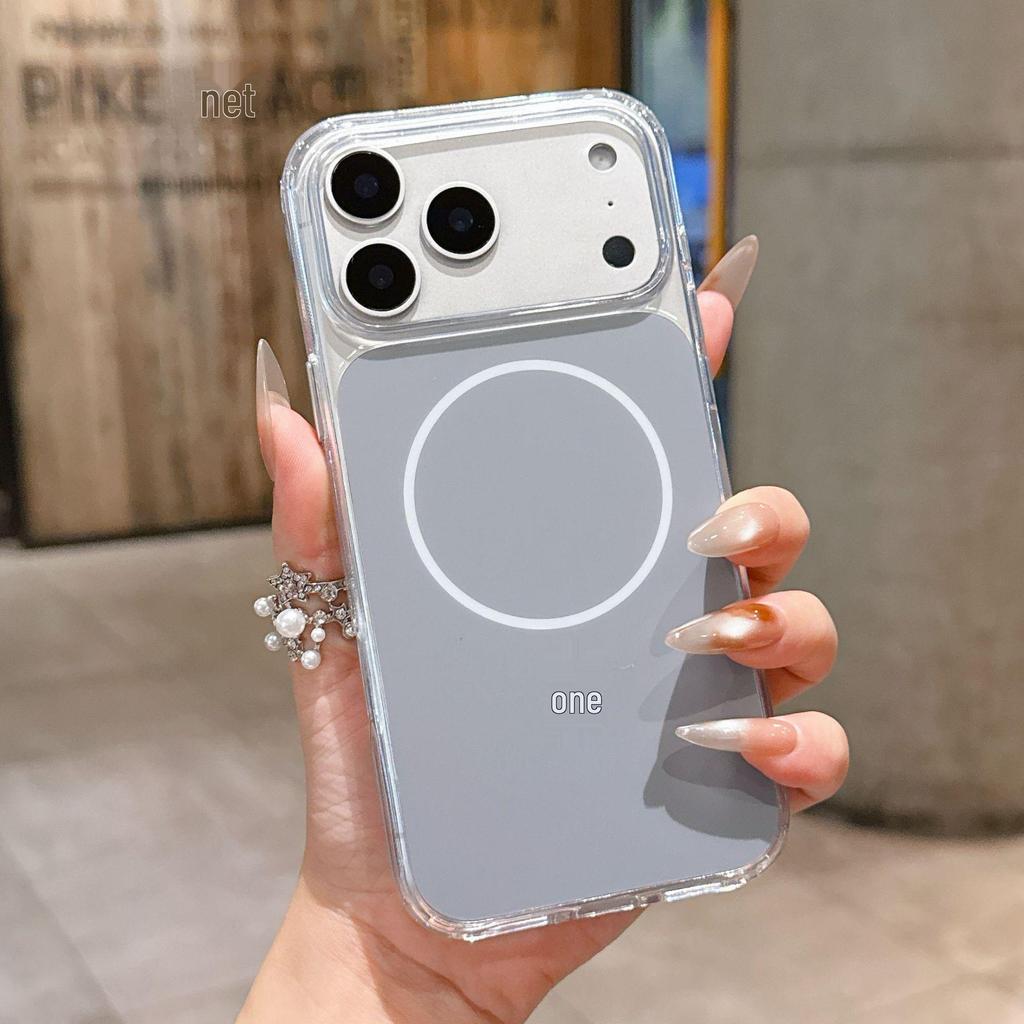 iPhone 17 Pro Max Originalfarbe Magnetischer Metallknopf Schutzhülle - Vollständige Abdeckung