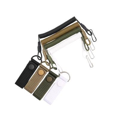 Spring Rope Belt, Outdoor Nylon Woven Webbing Belt, Stainless Steel Wire Imitation Grabbing Elastic Waist Chain