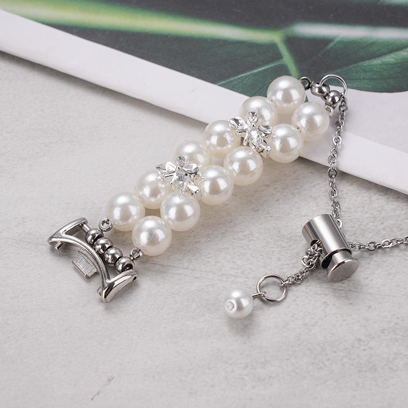 Compatible Silver White Diamond Style Chain Bracelet for Apple Watch Series 9 to 4