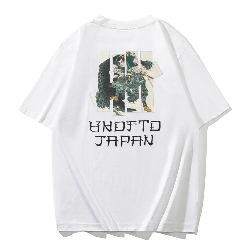 Fashion Trend Crocodile Warrior Anime Fun Printed Tee Short Sleeve 100% Cotton Men T Shirt Casual Loose Oversized Y2k Tops
