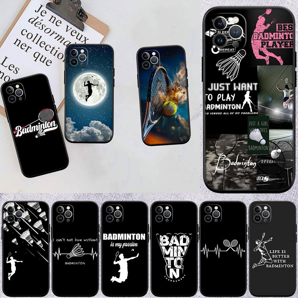 LO13 Badminton Sports Soft Shell Phone Case for Redmi Note 13 14 Pro+ Plus A3 A3X 13X 13C 13R 14S 14C 14R