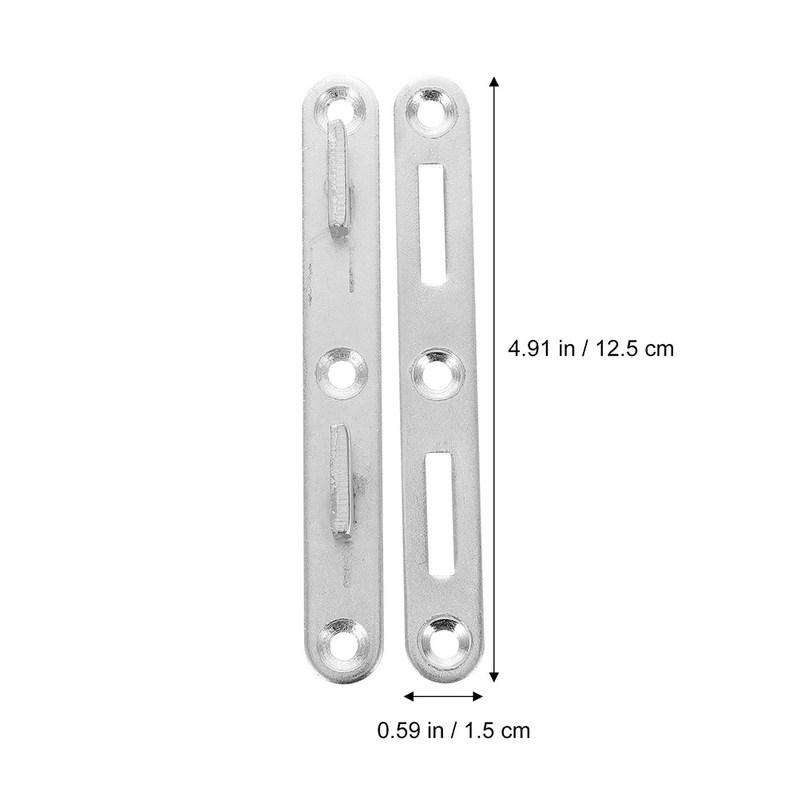 6Sets Bed Rail Bracket Thickened Iron Connecting Fittings Stable Structure Bed Frame Hardware Fasteners Heavy Duty Furniture