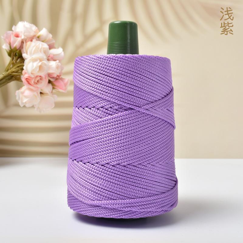 

Легка пряжа з крижаного шовку для літнього DIY ручного в язання солом яного капелюха, сумки, взуття, подушки, крафтової мотузки, порожнистої вовни для в язання гачком подушки