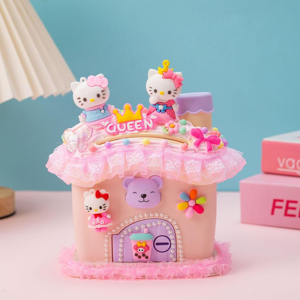 DIY Cartoon Girl Piggy Bank Kit - Creative Handmade Gift for Kids