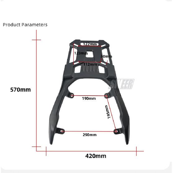 For Honda ADV160 Motorcycle Rear Tailstock Accessories Modified Aluminum Alloy Rear End Shelf 2023-2025