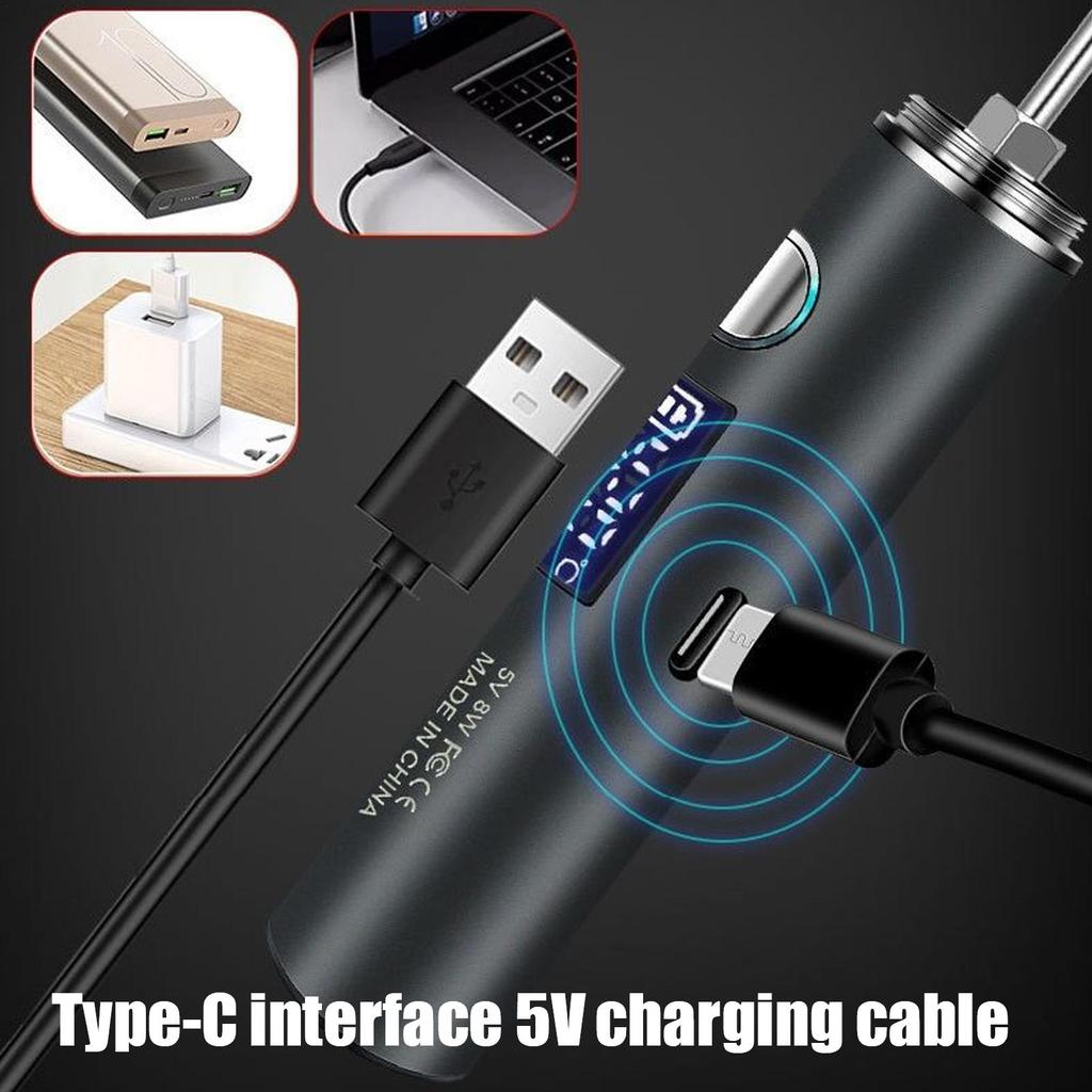 Soldering Iron Kit 5 Settings Adjustment Digital Soldering Kit Digital Display Portable Welding Tools With Light For Component