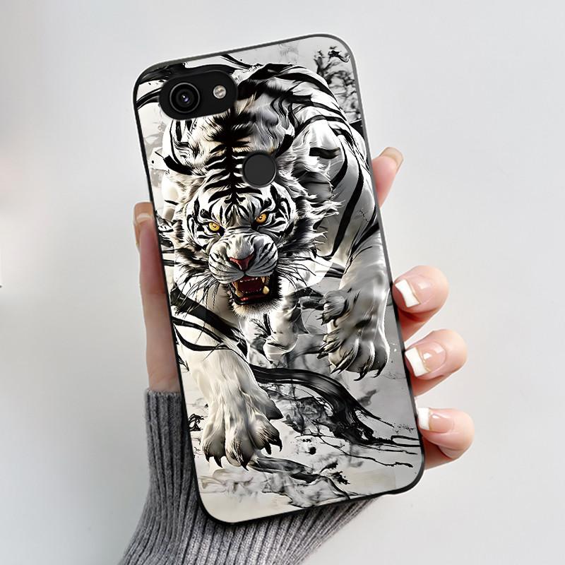 For Google Pixel 3 3a XL Case Cute Rabbit Black Soft TPU Silicone Cover for Pixel 3 XL Phone Cases Pixel3A 3 A Pixel3 3XL Capa