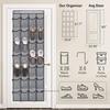 Hanging Shoe Rack Organizer Over The Door with 14/24/28 Large Mesh Pockets Transparent Fabric Storage Bag for Closet Bedroom 1pc