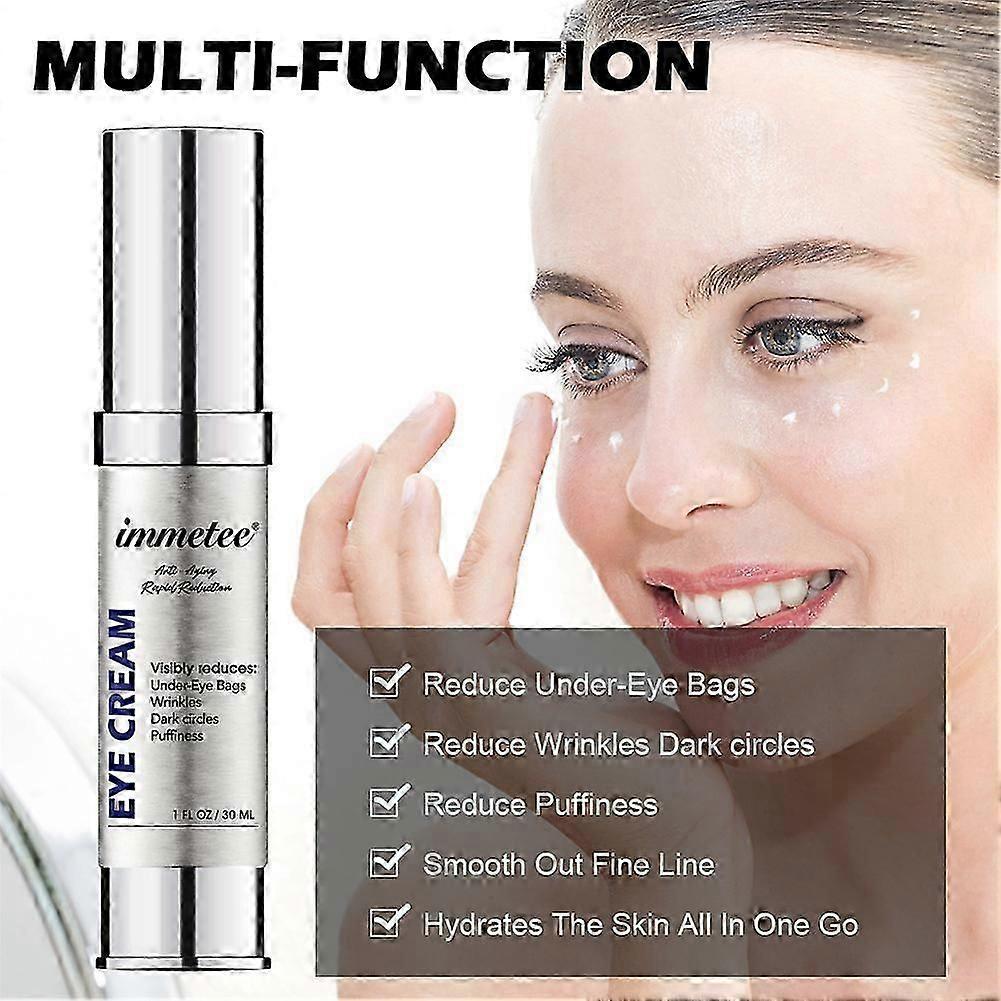 2pcs Eye Cream Instant Remove Dark Circles Eye Bags Anti-Wrinkle Depuffing Firm Serum Brightening Moisturizing