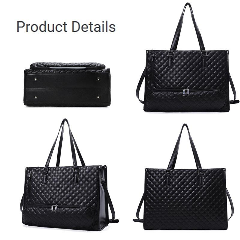 Tote Bag, 2025 Geüpgraded 3-in-1 Voor-Voor Lunch Tote Bag Met Geïsoleerd Lunchvak, Capaciteit voor 15,6 Inch Laptop