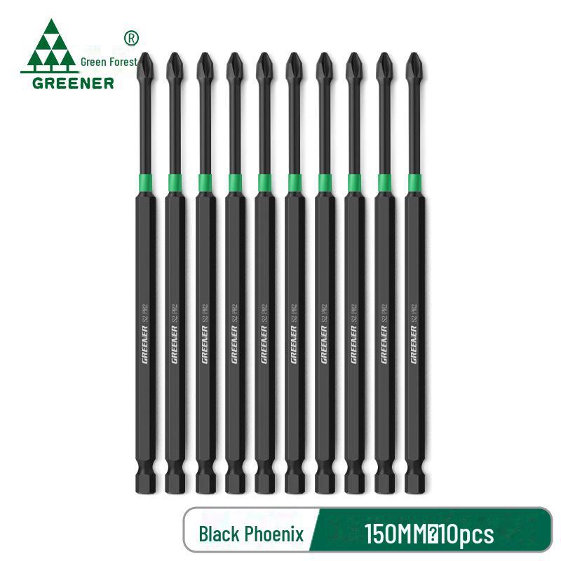 Green Forest High-Impact Magnetic Cross Hand Drill Set with German-Imported Screwdriver Bits
