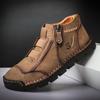 Plus Size Luxury Brand Men Casual Shoes Fashion Men's Boots Genuine Leather Ankle Boots Handmade Work Shoes Designer Short Boots