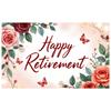 Retirement Occasion Display Vintage Floral Design Retirement Party Background Retirement Celebration Background