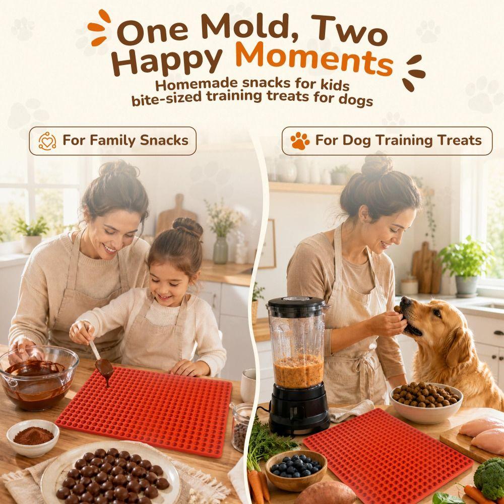 Silikon-Backformen 468-Kammer Hundekuchenformen Hausgemachte Halbkugelformen Für Hundekuchen