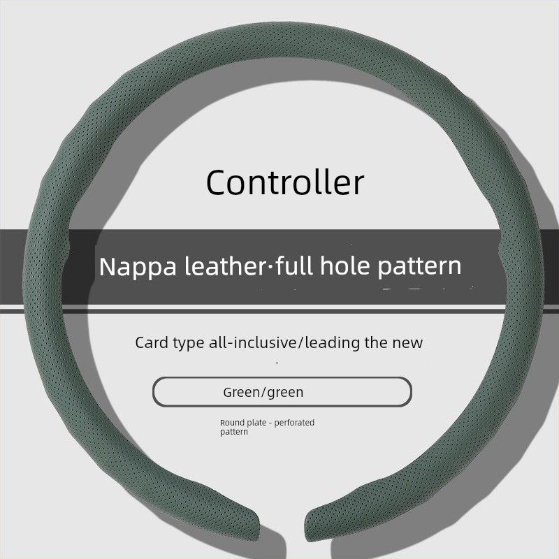 Car Steering Wheel Cover, High-End Nappa Leather, New Model, Anti-Slip, Breathable, Ultra-Thin, Universal for All Seasons