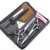 6.0-inch Hairdressing Scissors Set: Straight & Thinning Shears, Pouch, Comb, Maintenance Oil