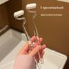 S-Shaped Vertical Toothbrush for Adults: Scientific Design with Soft Bristles for Tongue Coating, Interdental Cleaning, and Gum Protection