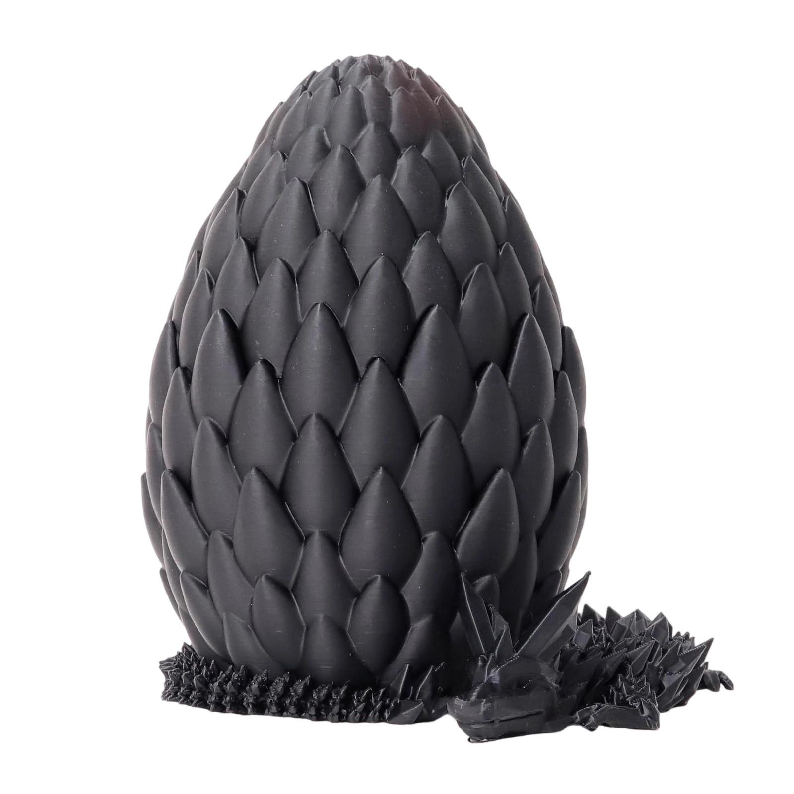 

Таинственный дракон в костюме-яйце, 3D-печатный дракон с яйцом, Полностью шарнирно-сочлененный гибкий дракон с яйцами, 3D-печатная подарочная игрушка One Size чёрный