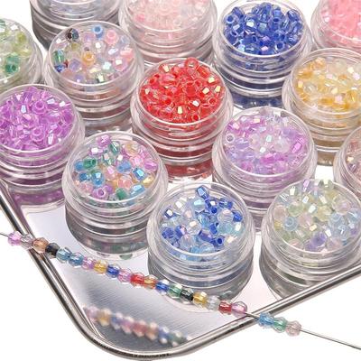 135pcs Glass Beads Charm Illusionary Shape Czech Beads Seed Spacer Beads For Jewelry Making Accessories
