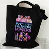 KPOP Demon Hunter Group Printed Canvas Bag Spot Women's Daily Handbag Shopping Bag KTY