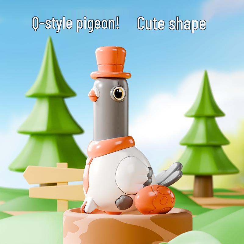 Press & Swing Pigeon: Baby Crawling & Head Lifting Training Puzzle Toy - Birthday Gift