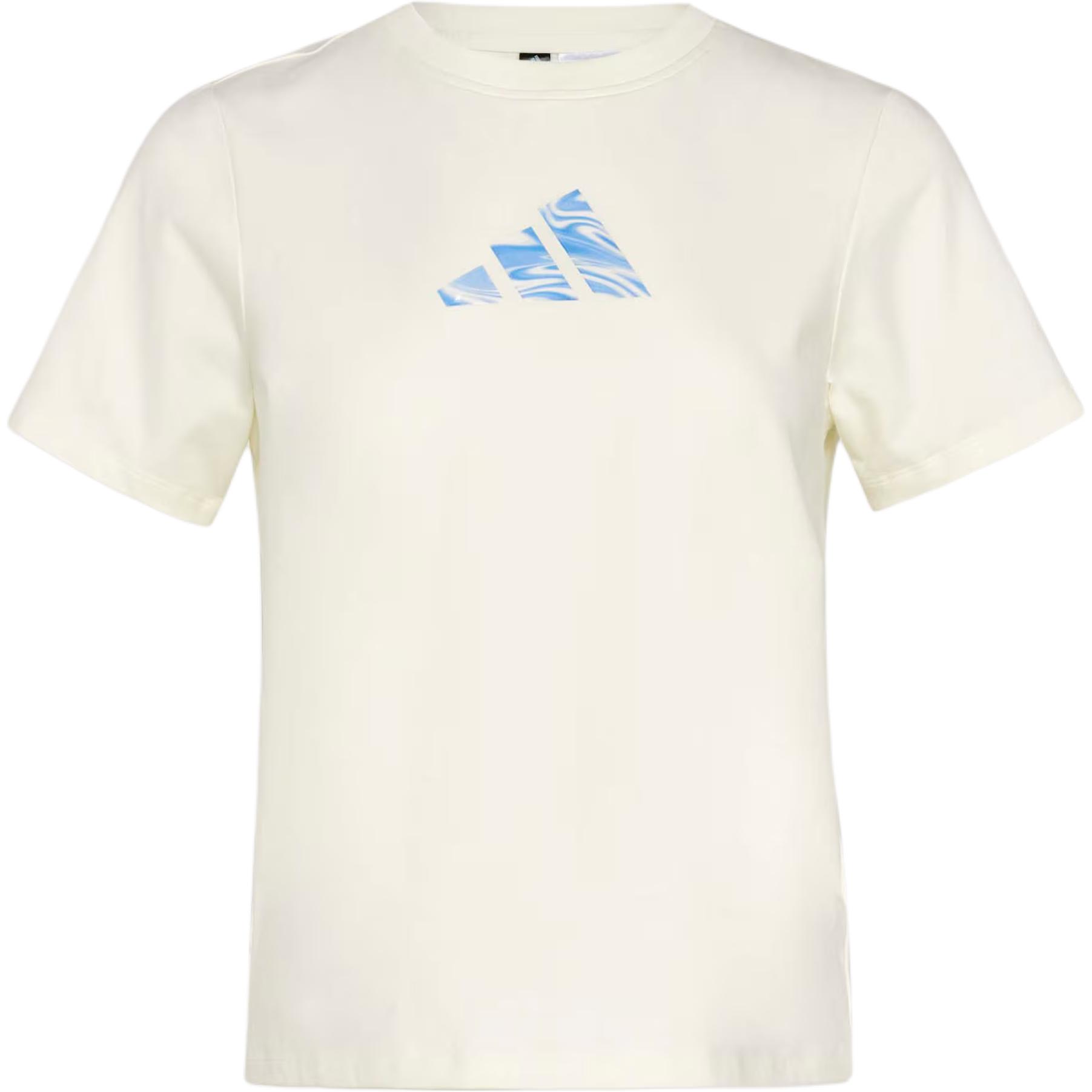 Adidas T Shirts Women s Jade White Crew Neck Moderate KS2872 L