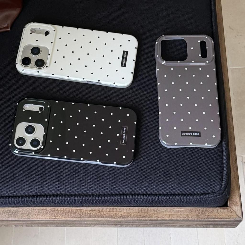 Polka Dot Soft Shell Case for iPhone 16 Pro/17 Pro Max