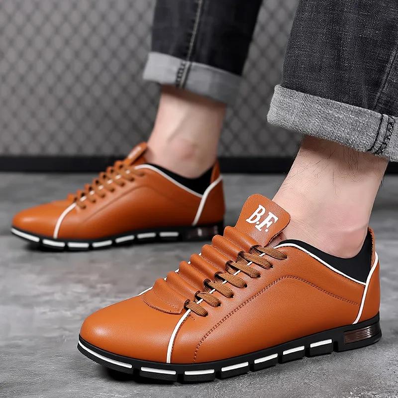 Fashion Casual Shoes Mens Outdoor Tennis Sneakers Lightweight Comfortable Lace Up PU Trainer Size Smaller Than Normals for Men
