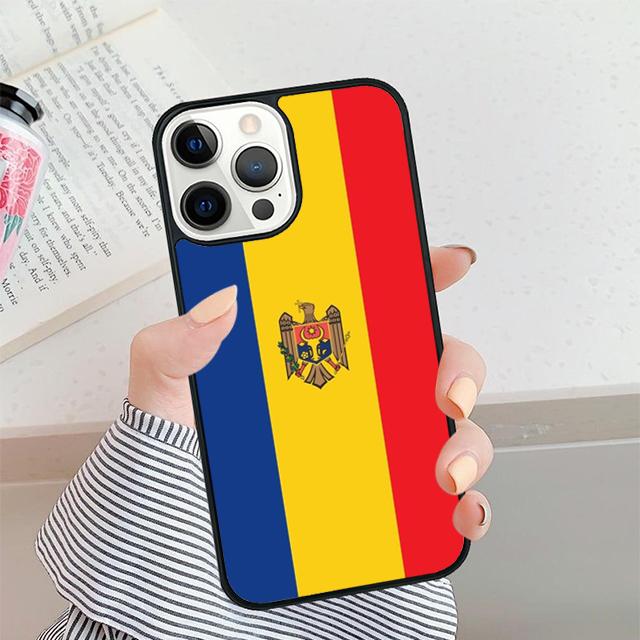 Bandeira da Moldávia Passaporte Moldávio Mapa da Bandeira Capa de Telefone Para iPhone 17 Air 16 15 14 plus 11 12 13 Pro max Capa Shell coque