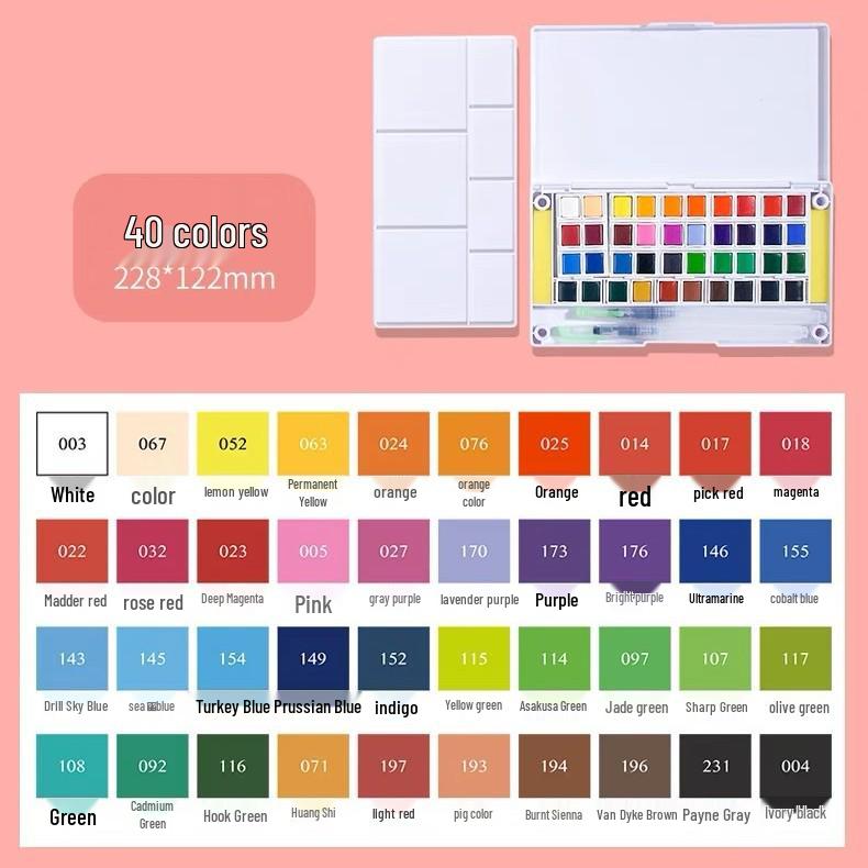Xiupu Fan-shaped Portable Washable Watercolor Paint Set for Beginner Artists