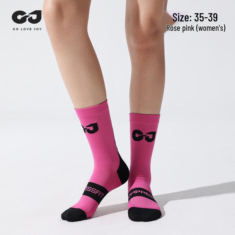 

Светоотражающие спортивные носки до середины икры DWZ12: Баскетбол, Велоспорт, Влагоотводящий, Нескользящий, Амортизирующий. Size 35-39