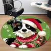 1PC Christmas Pet Office Round Area Rug,  Mat Suitable ForOffice, Under Office Chairs Bedroom Living Room Home Decor, Room Deco