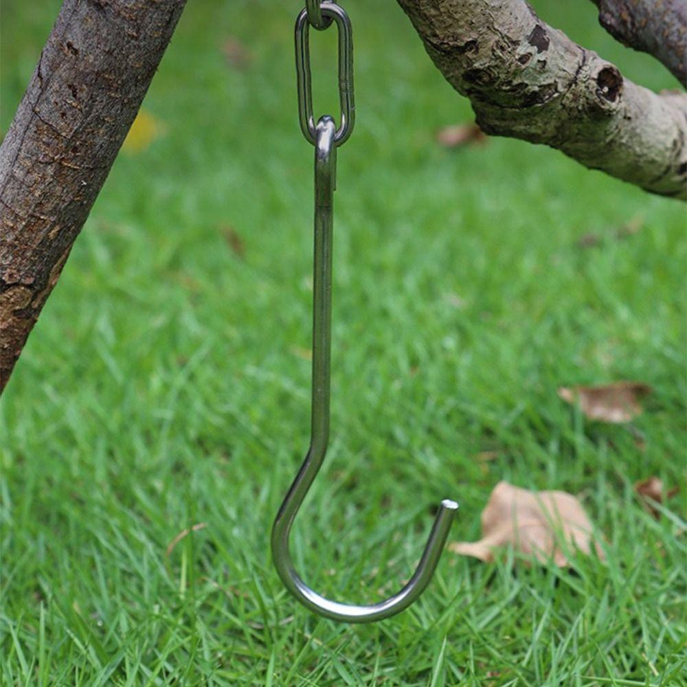 with Hook Picnic Tripod Stainless Steel Outdoor Campfire Cooking Rack  Picnic