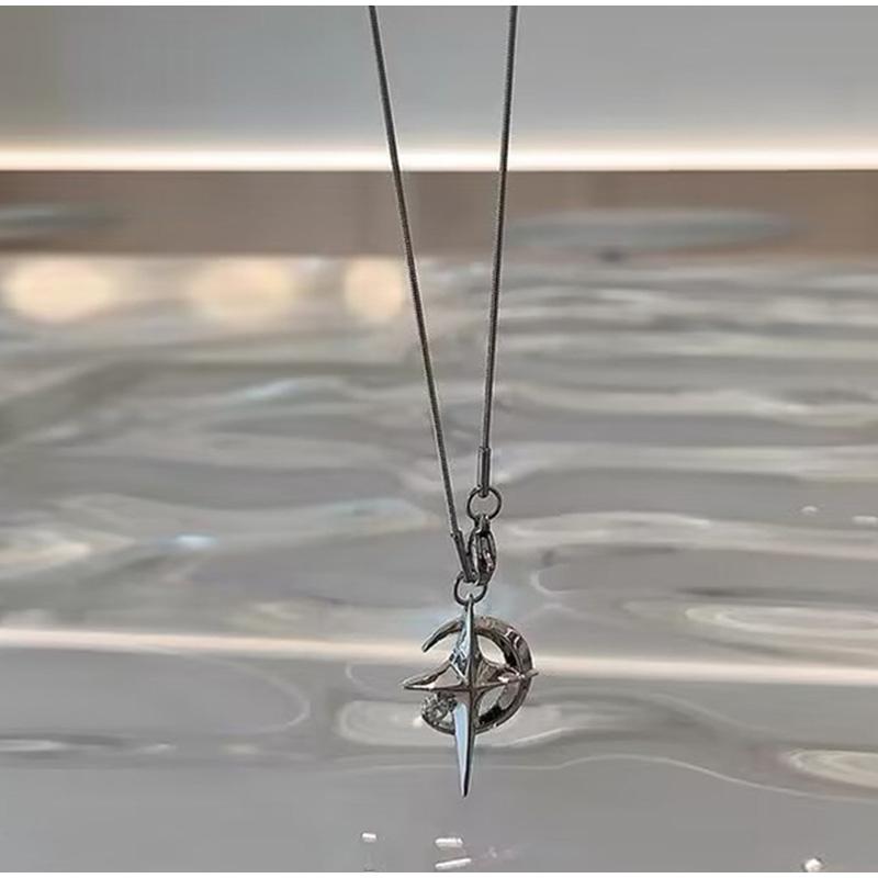 Kpop Cool Punk Vintage Star Pendant Chains Necklace For Men Women Egirl Hip Hop 90s Grunge Aesthetic EMO Jewelry Y2k Accessories