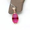Purple Gold Egg Surface Ruby Pendant Simple Atmosphere Plated Rose Gold Ingot Pendant Jewelry Women